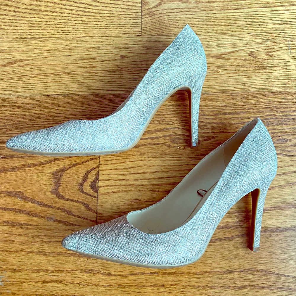 Gold Sparkle Nine West Heels